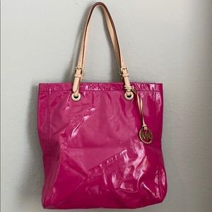 Michael Kors Pink Patent Tote